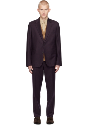 Paul Smith Purple Overdyed Wool-Cashmere Flannel Suit