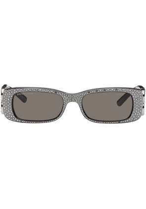 Balenciaga Silver Dynasty Rectangle Sunglasses