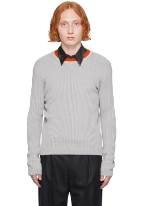 Dries Van Noten Gray Crewneck Sweater