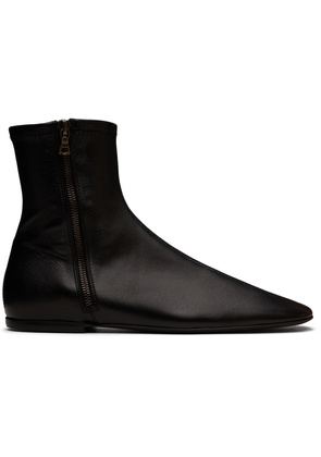 Dries Van Noten Black Zip Boots