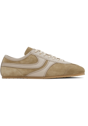 Dries Van Noten Beige Suede Sneakers