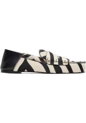 JACQUEMUS White & Black La Casa 'Les Loafers Carré' Loafers