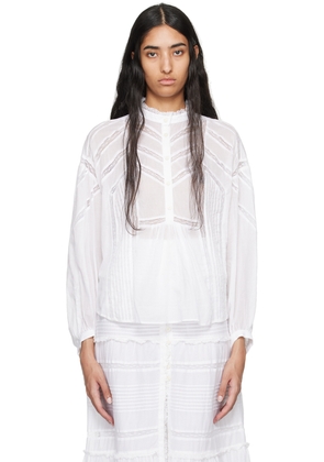 Isabel Marant Etoile White Gelma Blouse