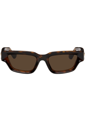 Bottega Veneta Tortoiseshell Sharp Square Sunglasses