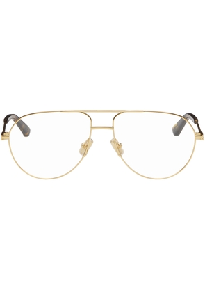 Bottega Veneta Gold Aviator Glasses