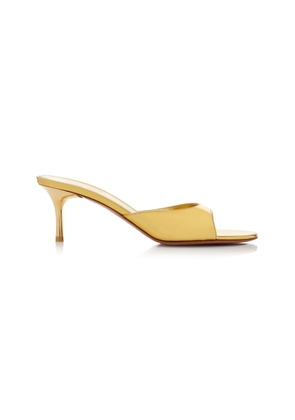 Amina Muaddi Jeanne Patent Leather Sandals - Moda Operandi