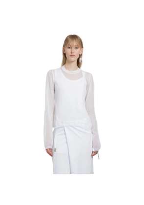 ANN DEMEULEMEESTER WOMAN WHITE T-SHIRTS & TANK TOPS