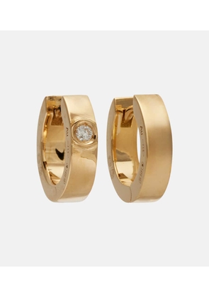 Toteme 18kt gold hoop earrings with diamond