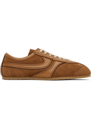 Dries Van Noten Tan Suede Sneakers
