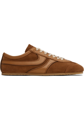 Dries Van Noten Tan Suede Sneakers