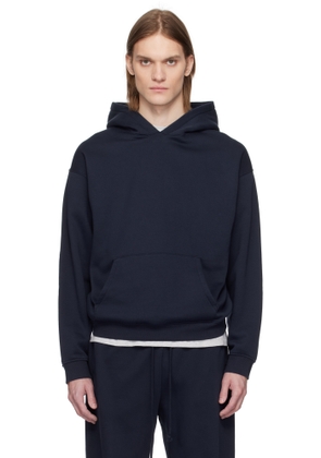 SKIMS Navy Fleece Lounge Relaxed Hoodie