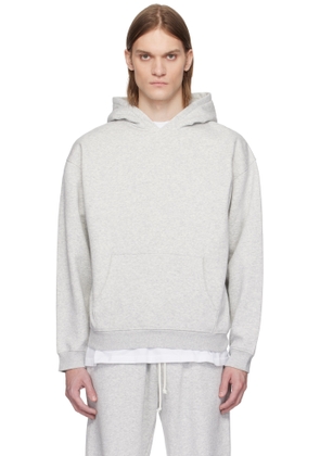 SKIMS Gray Fleece Lounge Relaxed Hoodie