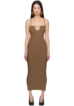 JACQUEMUS Brown 'The Sierra with straps' Midi Dress