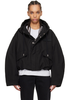 JACQUEMUS Black 'The Caraco cropped parka' Jacket