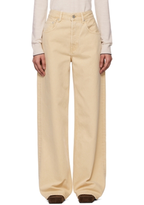 JACQUEMUS Beige La Croisière 'The wide de-Nîmes' Jeans
