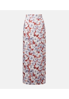 Posse Emma floral linen maxi skirt