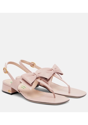 Valentino Garavani Bowow 25 leather thong sandals