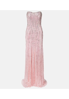 Jenny Packham Sarai embellished bustier gown