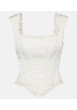 Clio Peppiatt Camelia embellished corset