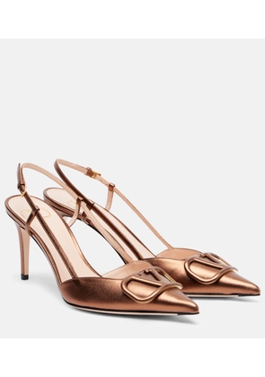 Valentino Garavani VLogo Signature 80 leather slingback pumps