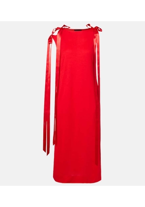 Simone Rocha Bow-detail jersey midi dress