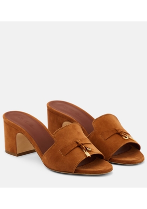 Loro Piana Summer Charms suede mules