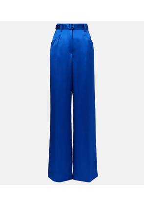Gabriela Hearst Norman silk tweed wide-leg pants