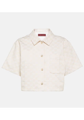 Gucci GG cropped gabardine shirt