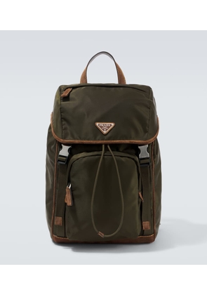 Prada Re-Nylon suede-trimmed backpack