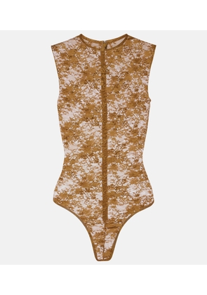 Alex Perry Floral sheer lace bodysuit
