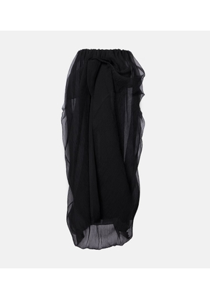Magda Butrym Ruffled silk tulle maxi skirt