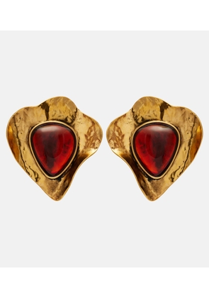 Saint Laurent Embellished clip-on earrings