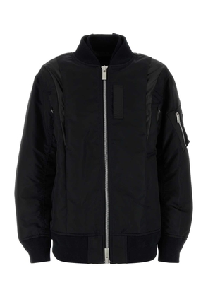 Sacai Black Nylon Bomber Jacket