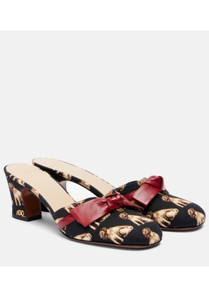Valentino Garavani Knotty 60 printed leather mules