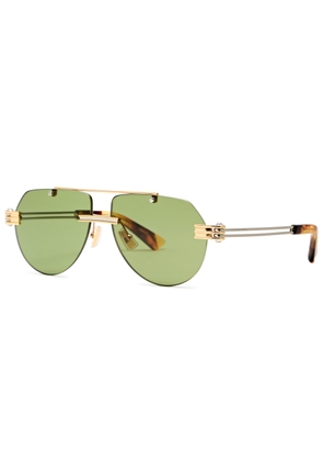 Bottega Veneta Aviator-style Sunglasses - Gold - One Size