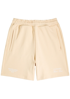 Club 1984 Melrose Printed Cotton Shorts - Beige - S