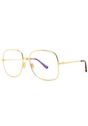 Tom Ford Square-frame Optical Glasses - Gold - One Size