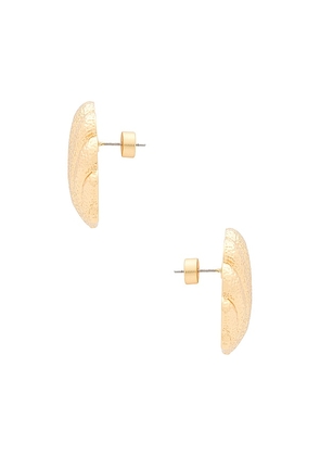 EMMA PILLS Sunkissed Studs in Metallic Gold.
