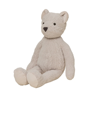 Barefoot Dreams Cozychic Heirloom Bear Buddie in Taupe.