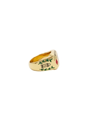 Casablanca Tennis Club Ring in Metallic Gold. Size L. Also in S.