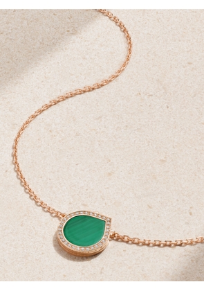 Repossi - Antifer 18-karat Rose Gold, Malachite And Diamond Necklace - Green - One size