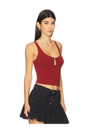 Free People Ahead Of The Curve Cami in Red. Size L. Also in M, S, XS.