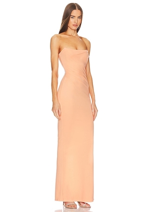 Michael Costello x REVOLVE Briggs Gown in Peach. Size L. Also in M, XL.