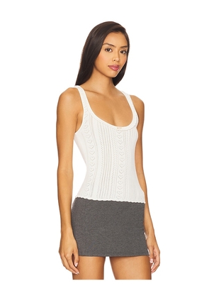 MAJORELLE Evran Top in Ivory. Size L. Also in M, S, XL.