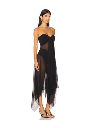 Norma Kamali Convertible Combo Dress in Black. Size L. Also in M, S, XL, XS.