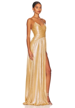 retrofete Doss Dress in Metallic Gold. Size XXL. Also in M, S, XL, XS.
