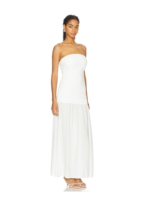 SEROYA Gardenia Maxi Dress in White. Size L. Also in M, S.