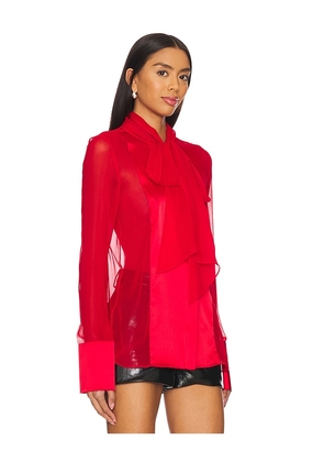 retrofete Suri Silk Blouse in Red. Size S. Also in L, M, XL, XS.