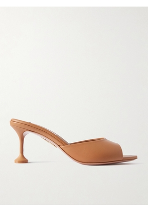 Aquazzura - Bisous 65 Leather Mules - Brown - IT36,IT36.5,IT37,IT37.5,IT38,IT38.5,IT39,IT39.5,IT40,IT40.5,IT41,IT41.5,IT42