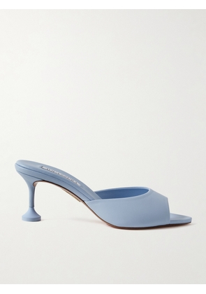 Aquazzura - Bisous 65 Leather Mules - Blue - IT36,IT36.5,IT37,IT37.5,IT38,IT38.5,IT39,IT39.5,IT40,IT40.5,IT41,IT41.5,IT42